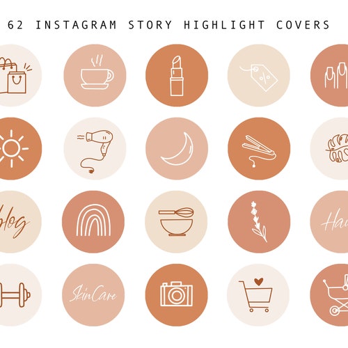 65 Instagram Highlight Cover Icons Instagram Stories - Etsy