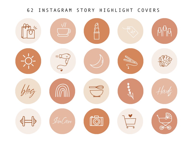 65 Instagram Highlight Cover Icons Instagram Stories | Etsy