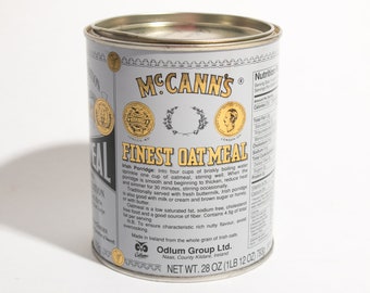 Metal Tin John McCann's Steel Cut Irish Oatmeal 28 oz.