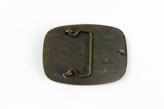 Vintage 1990s Army Petroleum Brass Belt Buckle Ex… - image 2