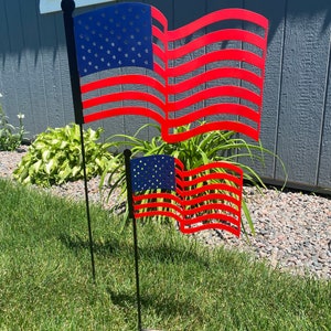 American Flag Set Yard Stakes, 4th of July Decoration, 4th of July Flag, 4th of July Outdoor Decoration