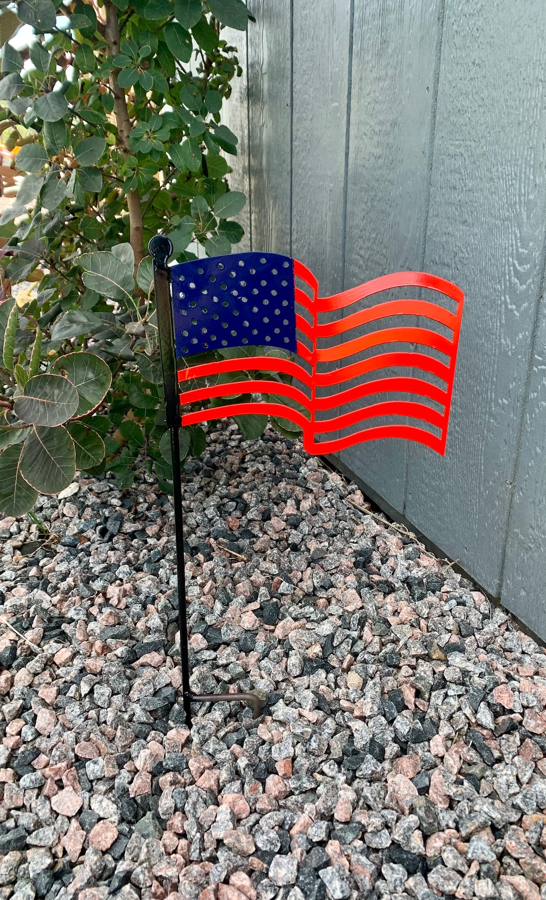 Small American Outdoor Metal Flag 4th of July Decoration 4th Etsy
