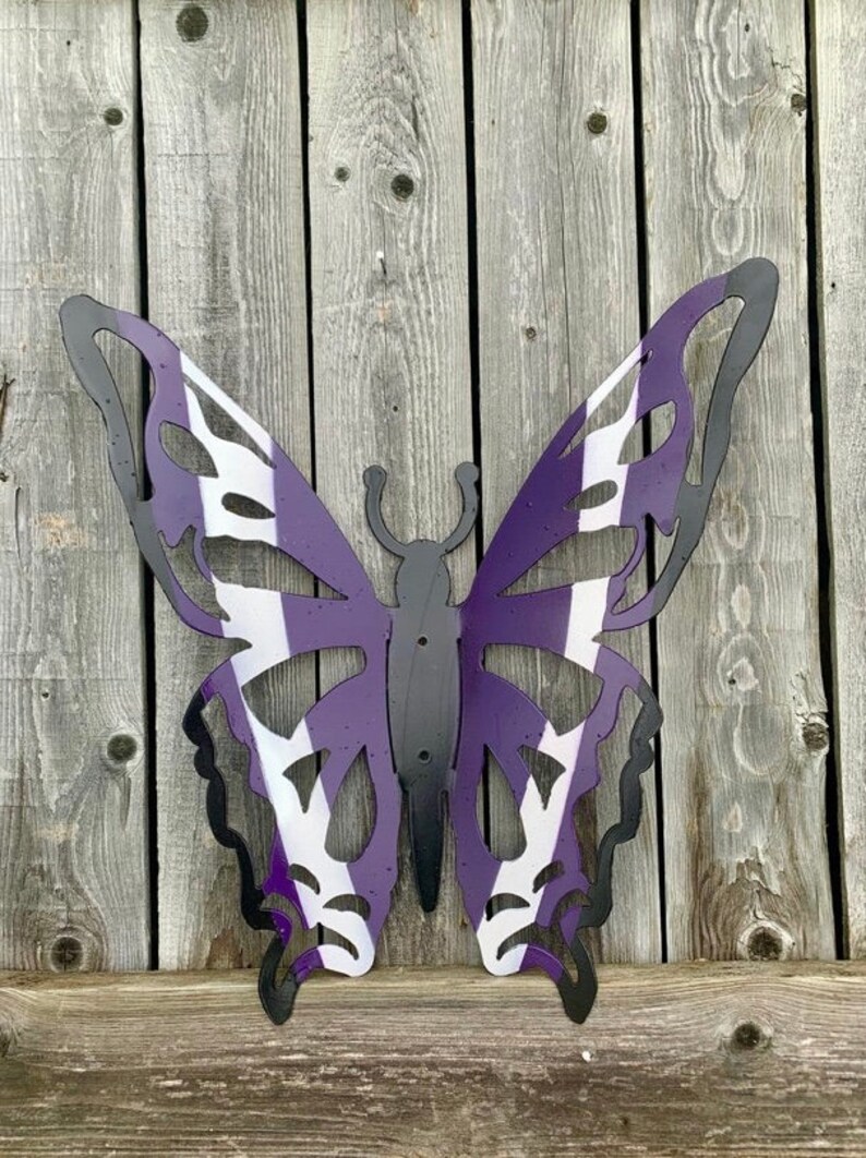 3 Metal Hanging Butterflies Etsy