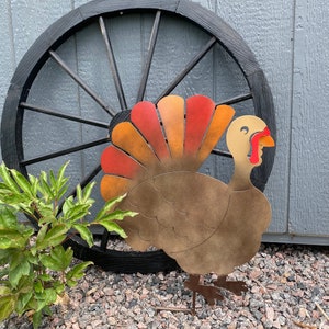 Metal Thanksgiving Turkey, Outdoor Fall Decoration, Thanksgiving Decoration, Turkey Decoration, Outdoor Turkey For Thanksgiving