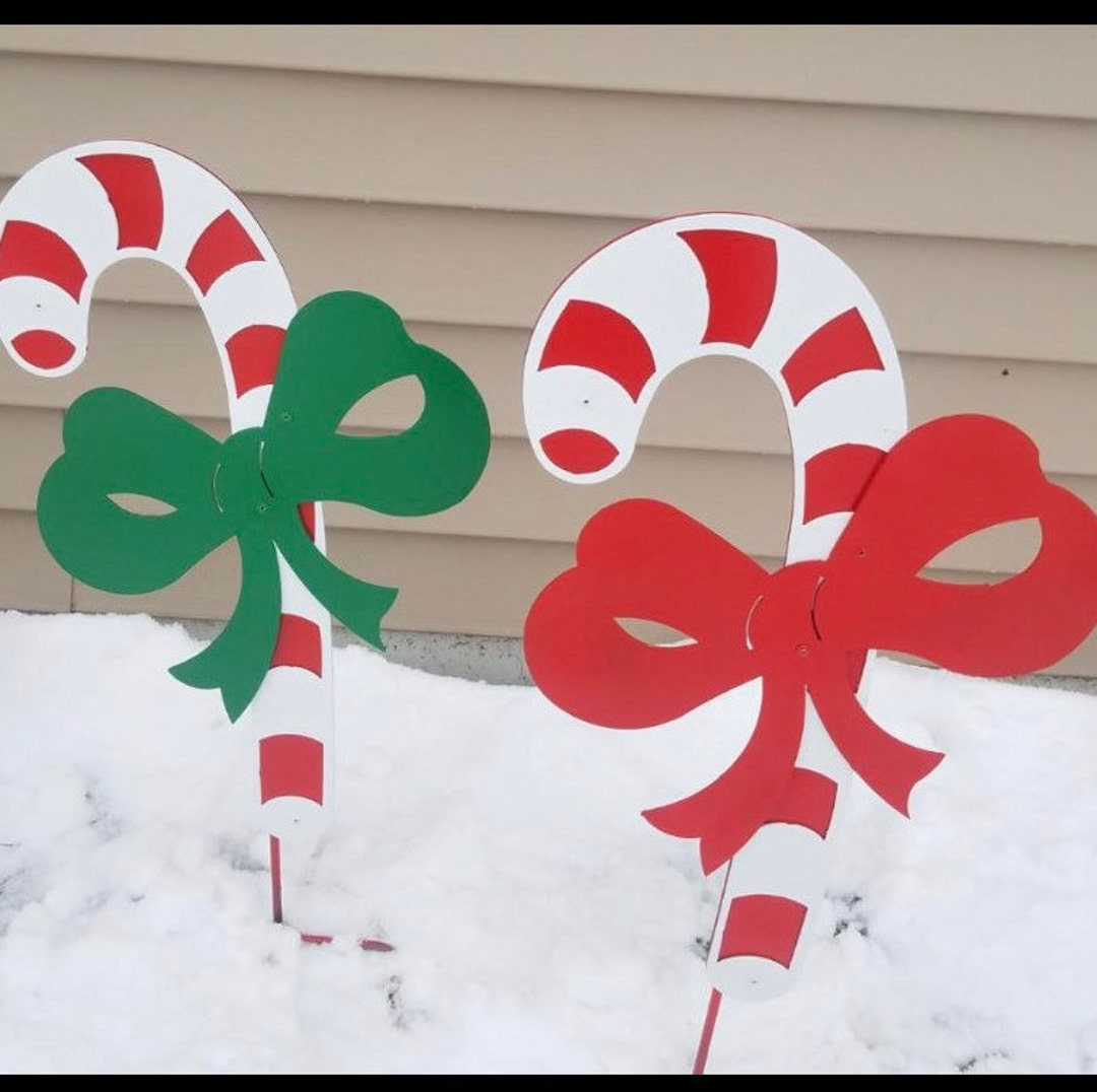 2 Metal Candy Canes - Etsy