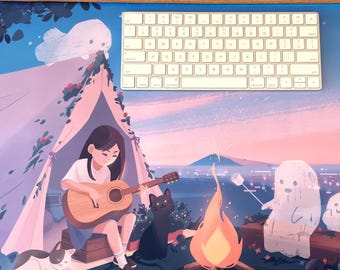 Camp Fire Ghost Stories Desk Mats