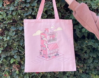 Pink Lawson Canvas Tote Bag