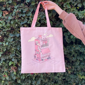 Pink Lawson Canvas Tote Bag