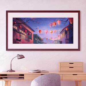 Lantern Festival Night Scene Illustration