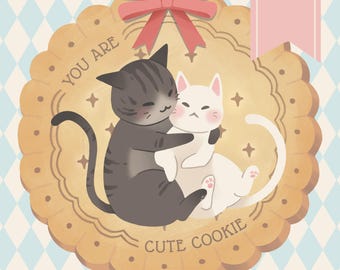 Gatos fofos em formato pequeno (5x5 polegadas)