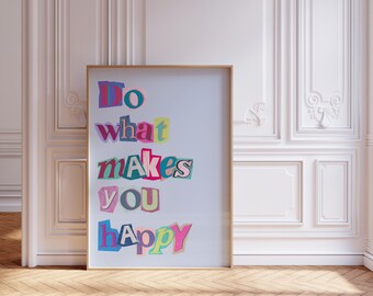 Blu Scrapbook stampa retrò trendy parete arte blu Preppy Room Decor appartamento estetica divertente y2k dormitorio Galleria Bar carrello arte arte blu dormitorio arte