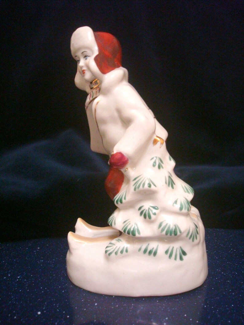 Porcelain Figurine Vintage Soviet Porcelain Soviet Art ZHK Ukrainian Porcelain POLONNE small skier Polonne Porcelain Figurine USSR