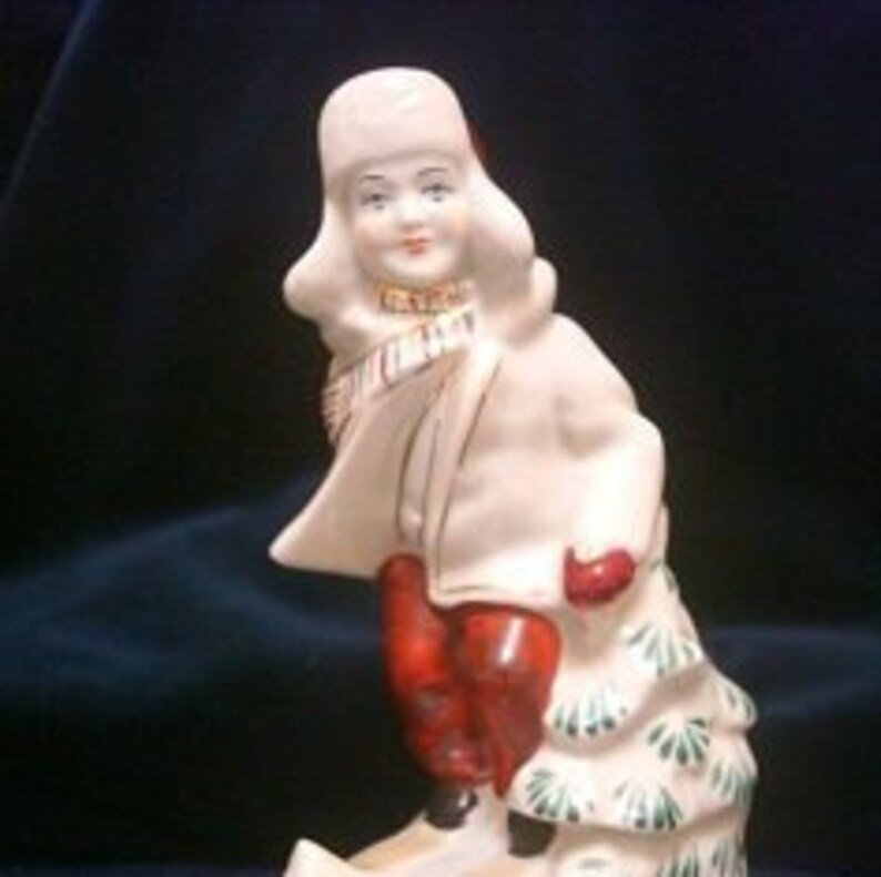 Porcelain Figurine Vintage Soviet Porcelain Soviet Art ZHK Ukrainian Porcelain POLONNE small skier Polonne Porcelain Figurine USSR