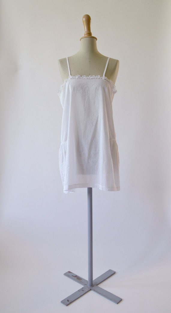 1920s Antique cotton organdy dress - Size M