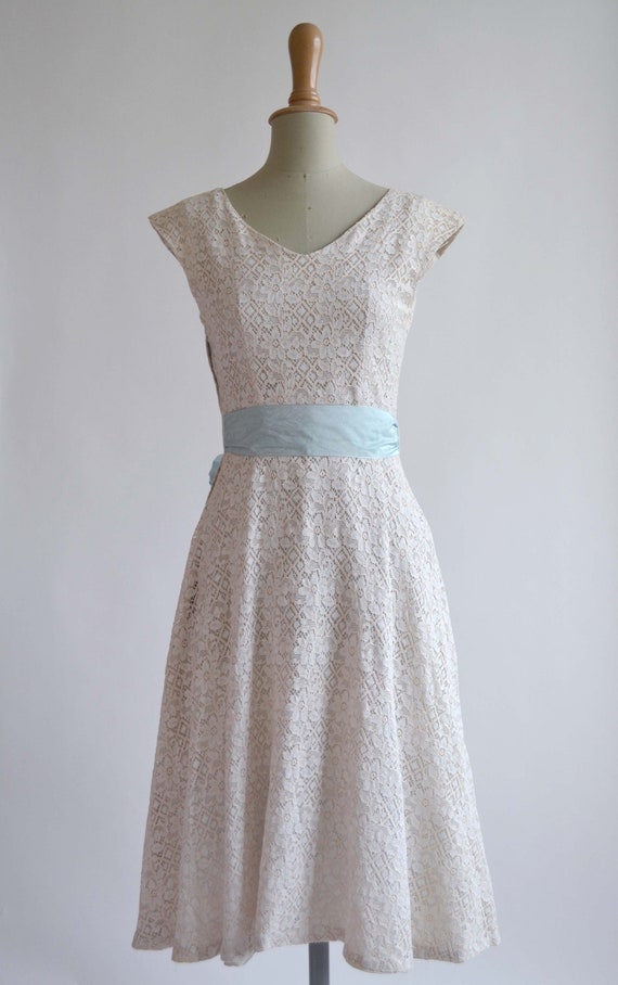 1940's Dress Floral lace