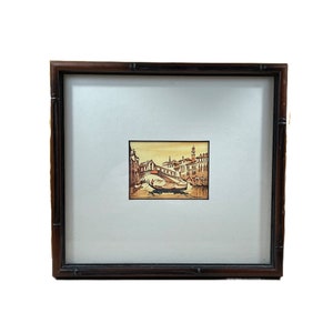 Original Watercolor Painting, Custom Frame, Venice Italy
