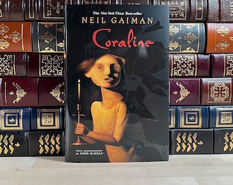 Coraline by Neil Gaiman, First Edition and Twenty Third Printing, Illustrated by Dave McKean, Published 2002 by HarperCollins