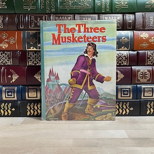 The Three Musketeers by Alexandre Dumas, Illustrated by Henry E. Vallely, 1940&#39;s Whitman Edition with Dust Jacket