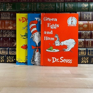 Set von drei klassischen Dr. Seuss Kinderbüchern, Vintage Hardcovers