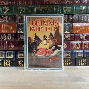 Lovely, Early 1920's Edition of Grimm's Fairy Tales by The Brothers Grimm, Illustrated in Full Color by Noel Pocock, Original Rare DJ