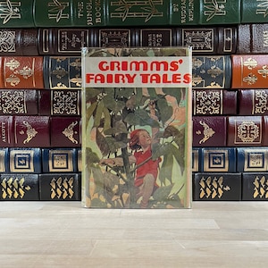 Vintage, 1940&#39;s Printing of Grimms&#39; Fairy Tales by The Brothers Grimm, Original Dust Jacket, 42 Classic Fairy Tales, Wartime Edition