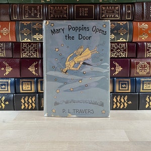 Mary Poppins Opens the Door by P.L. Travers, Illustrated by Mary Shepard, First Edition and Second Printing, Original Dust Jacket