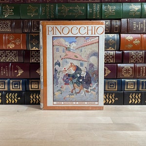 Early Printing of Pinocchio by C. Collodi, Illustrated, Published by John C. Winston in 1940&#39;s, Original Rare Dust Jacket