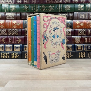 Mary Poppins Library by P.L. Travers, Illustrated by Mary Shepard, Exceptionally Rare Original Slipcase, First Issue