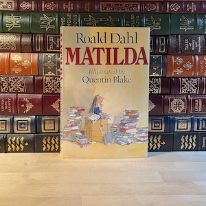 Collectible, First UK Edition and Eighth Printing of Matilda by Roald Dahl, Illustrated by Quentin Blake, Original Dust Jacket