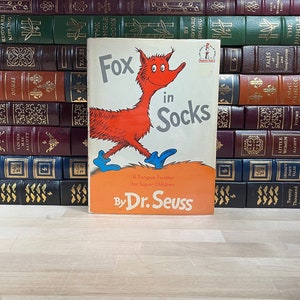 Fuchs in Socken Geschrieben und illustriert von Dr. Seuss, Erstausgabe und Erstdruck von 1965, Rare DJ