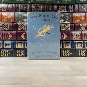First Edition and Early 1940's Printing of Mary Poppins Opens the Door by P.L. Travers, Illustrated by Mary Shepard, Original Dust Jacket