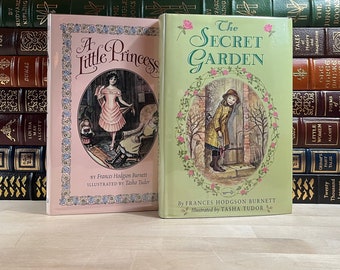 The Secret Garden and A Little Princess by Frances Hodgson Burnett, Illustrated by Tasha Tudor, Set of Two Books with Dust Jackets