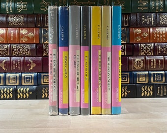 Complete First Edition Set of The Chronicles of Narnia by C.S. Lewis, Illustrated by Pauline Baynes, Early American Printings, Original DJs