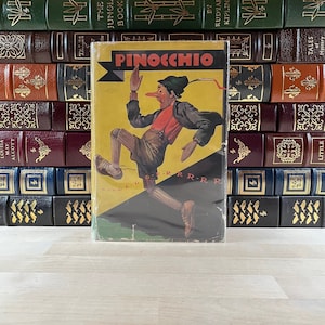 Early Printing of Pinocchio by C. Collodi, Published in the 1920&#39;s by Saalfield, Original Dust Jacket, Scarce