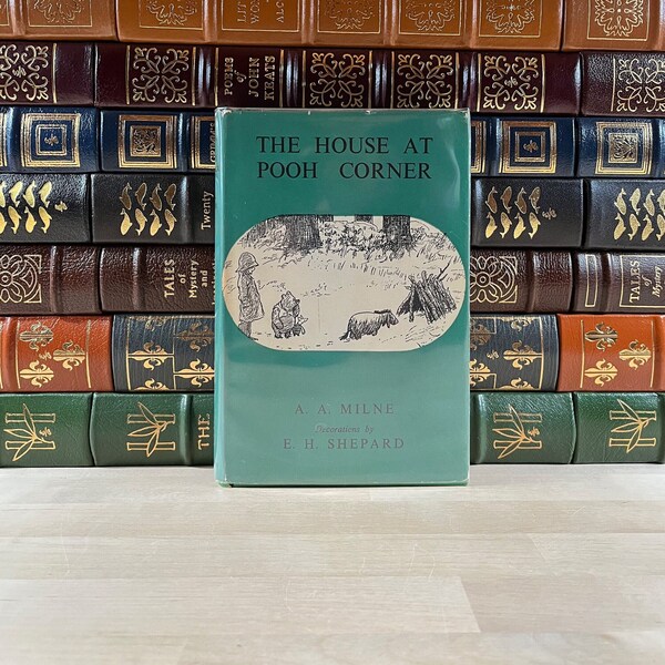 First UK Edition and Early Printing of Winnie the Pooh by A.A. Milne, Profusely Illustrated by E.H. Shepard, Original Dust Jacket