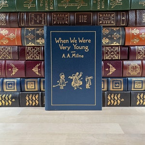 Collector&#39;s, Leather and Gold, Fine Press Edition of When We Were Very Young by A.A. Milne, Illustrated by Ernest H. Shepard, Silk Bookmark