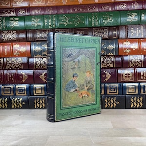 The Secret Garden by Frances Hodgson Burnett, Early Edition, Custom Leather Fine Binding, circa 1930s
