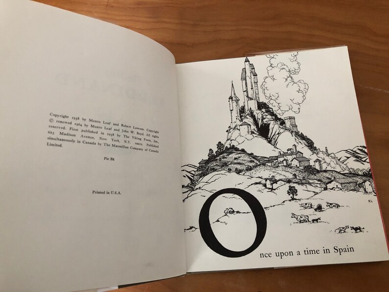 The Story of Ferdinand the Bull by ROBERT LAWSON Early Book Etsy