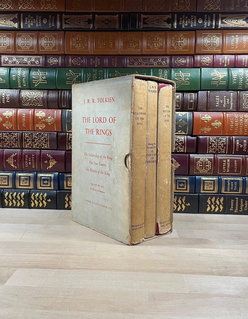 The Lord of the Rings by J.R.R. Tolkien: First UK Edition Set, Early Printings with Original Slipcase image 1
