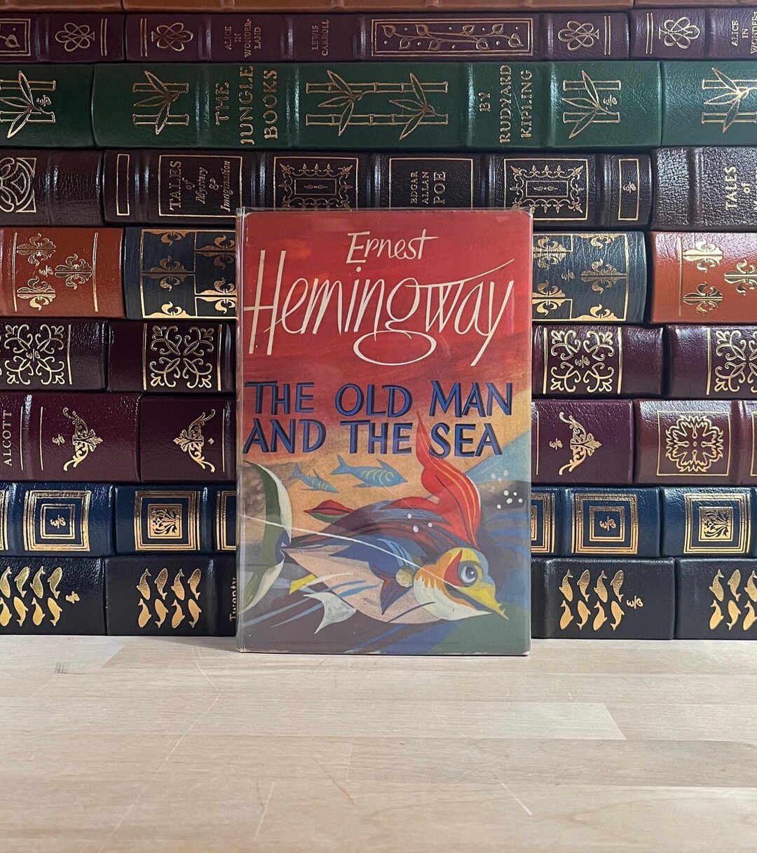 アーネスト・ヘミングウェイ ヴィンテージ ステンドグラス 老人と海 小説 レア アーネスト・ヘミングウェイ ヴィンテージ ステンドグラス 老人と海