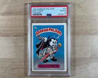 Garbage Pail Kids: Fieser Nick, Serie 1, PSA Graded 4