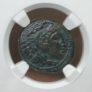 Alexander the Great AE Unit, Macedonian Kingdom, NGC Graded Extra Fine, 336–323 BC