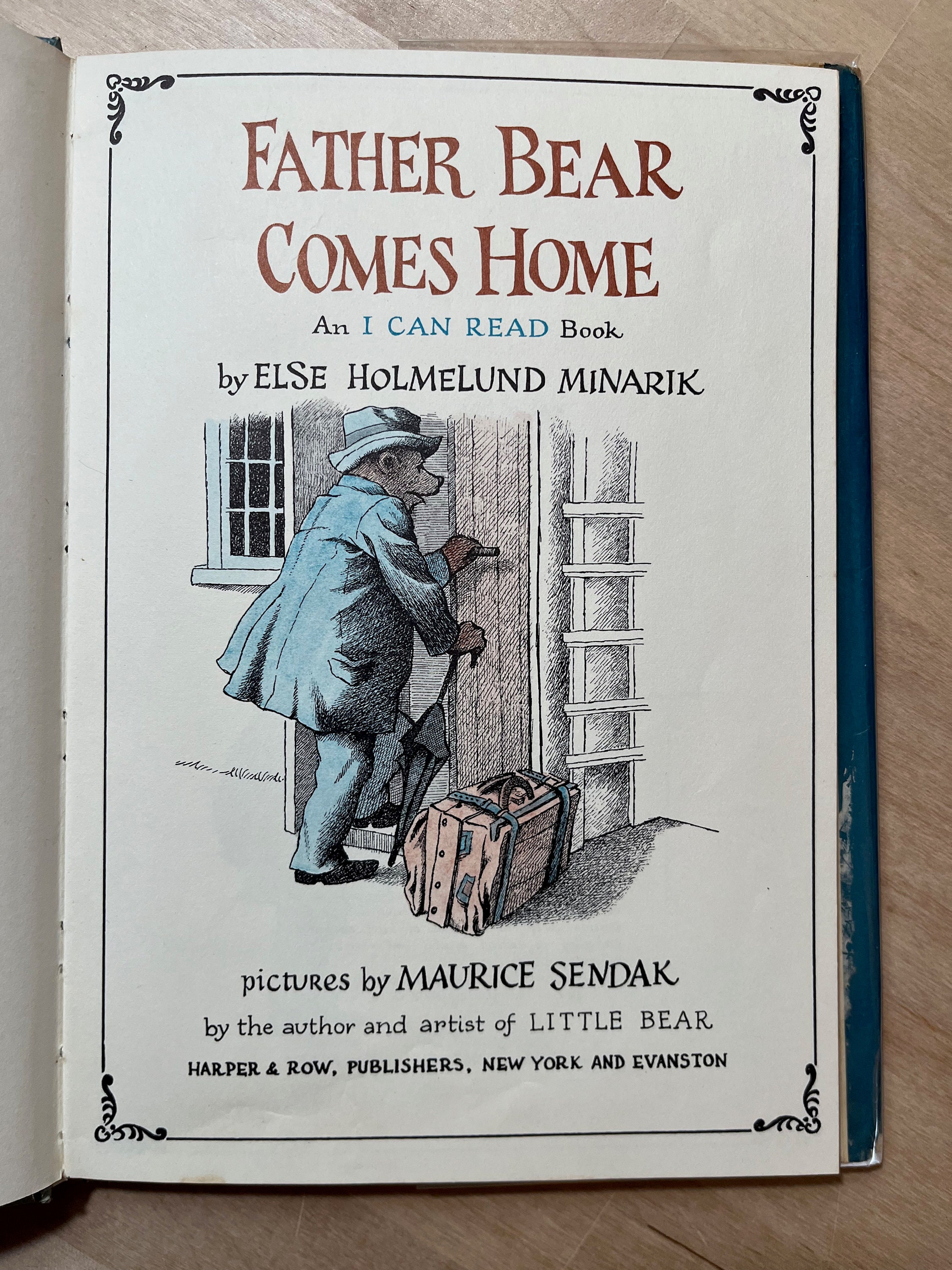 センダック　1960年初版  「FATHER BEAR COMES HOME」 Father Bear Comes Home by Else Holmelund Minarik