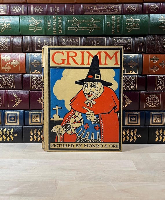 1929年 グリム童話集：モンロー・S・オールによる絵 - Etsy 日本