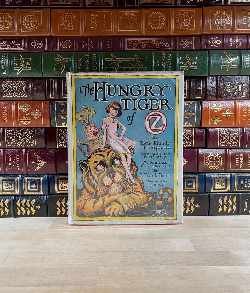 Hungriger Tiger von Oz Buch von Ruth Plumly Thompson: Erste Ausgabe, illustriert, selten DJ Bild 1