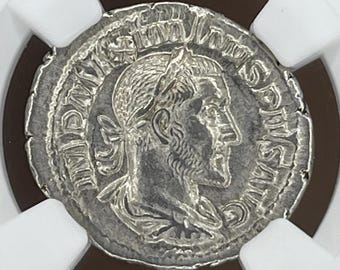 古代ローマ帝国カラカラ帝（西暦198-217年）デナリウス銀貨 NGC認定