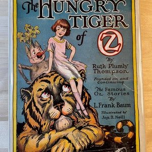 Hungriger Tiger von Oz Buch von Ruth Plumly Thompson: Erste Ausgabe, illustriert, selten DJ Bild 2