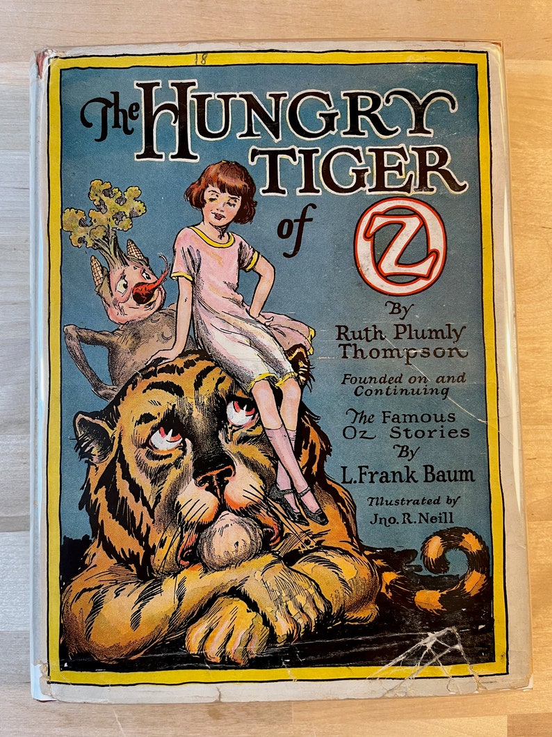 Hungriger Tiger von Oz Buch von Ruth Plumly Thompson: Erste Ausgabe, illustriert, selten DJ Bild 2