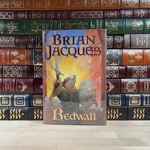 Redwall by Brian Jacques, First Edition, Second Printing, Original DJ, Philomel, 1986