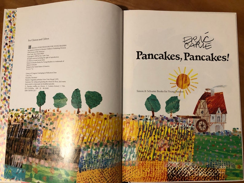 Pancakes Pancakes by ERIC CARLE First Edition Sixth Etsy